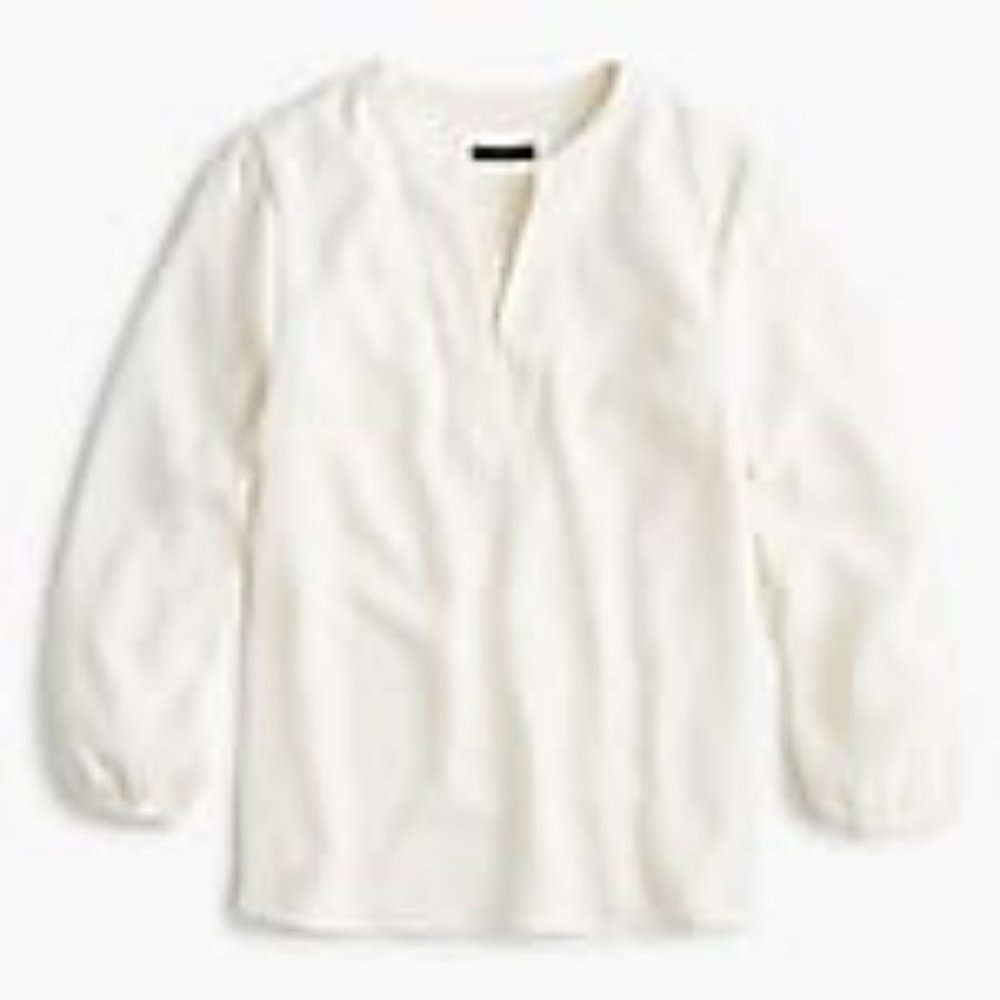 NWT J.CREW Open V-neck top in 365 crepe